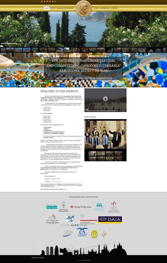 Strona internetowa dla organizatorów festiwali chóralnych