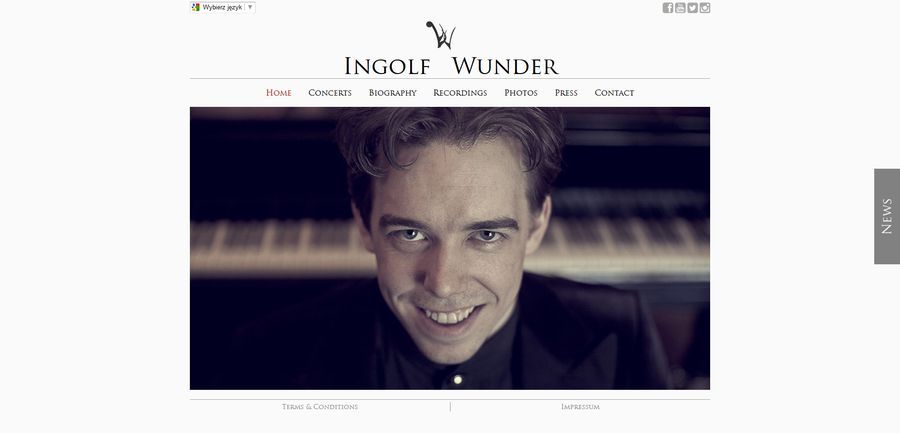 Strona internetowa dla muzyka
