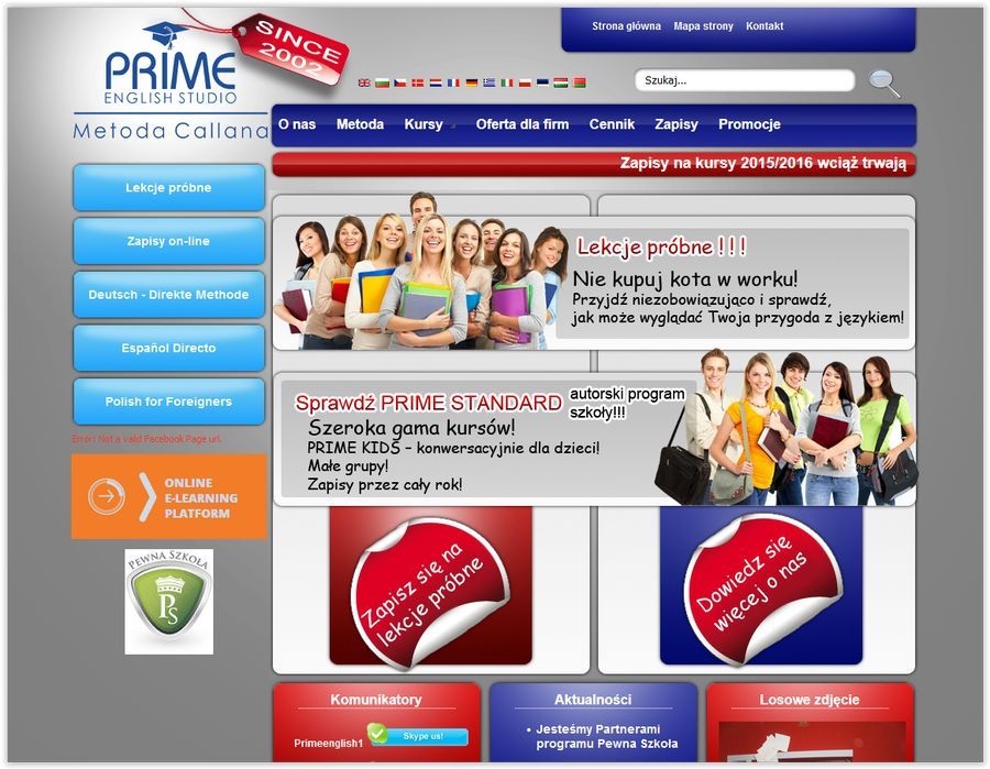 Strona WWW dla Primeenglish